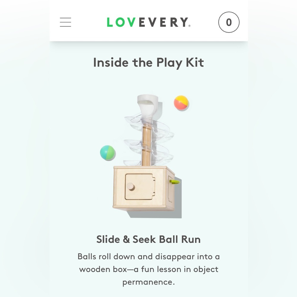 Lovevery Slide & Seek Ball Run-No balls included